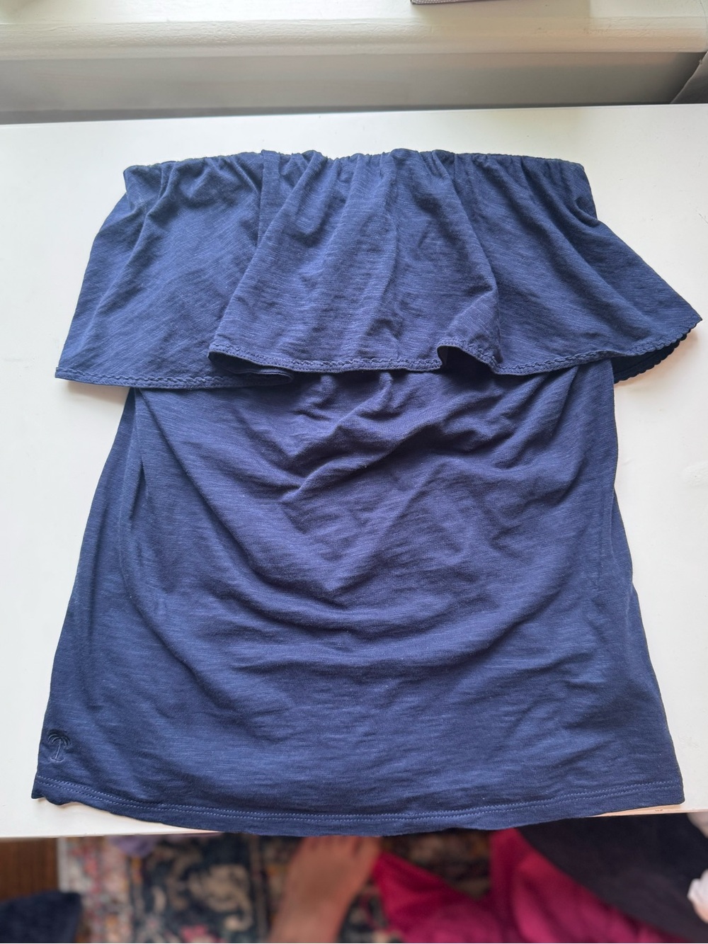Lilly Pulitzer Navy Strapless Top